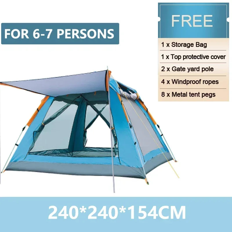 Goture 6-7Person Waterproof Automatic Tent 240*240*150cm