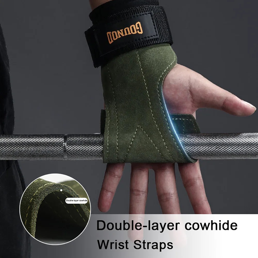 Leather Workout Grip Gloves