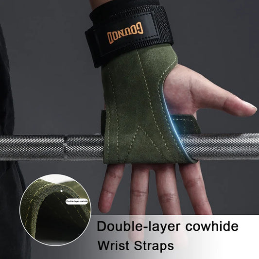 Leather Workout Grip Gloves