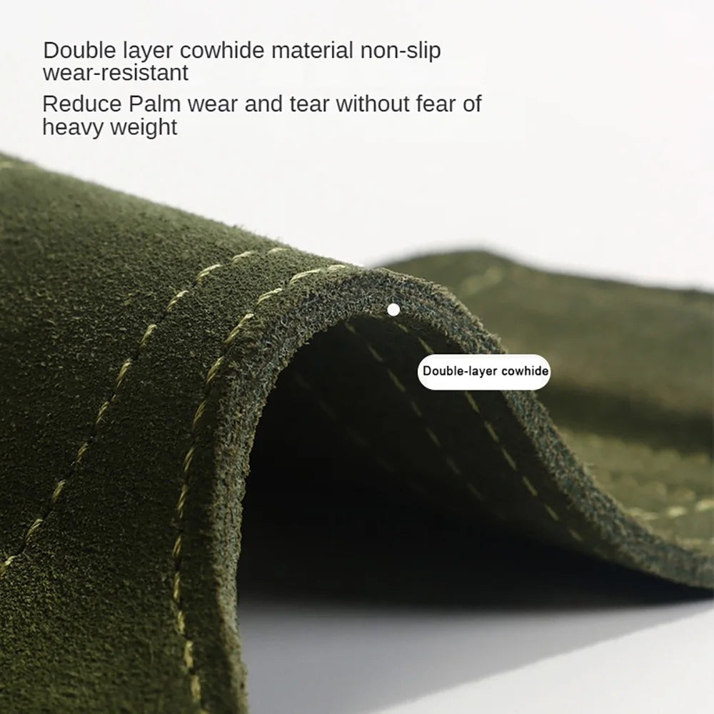 Leather Workout Grip Gloves