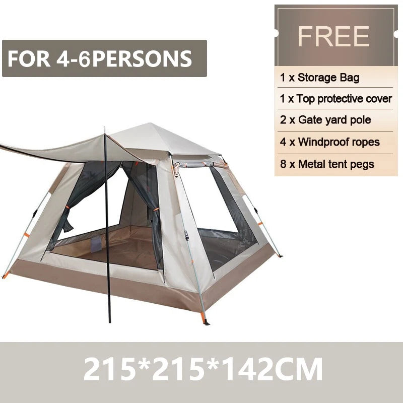 Goture 6-7Person Waterproof Automatic Tent 240*240*150cm