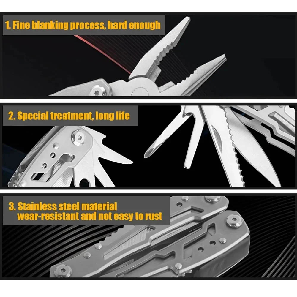 Folding Multi-tool Pocket Knife Pliers Mini Portable Fold