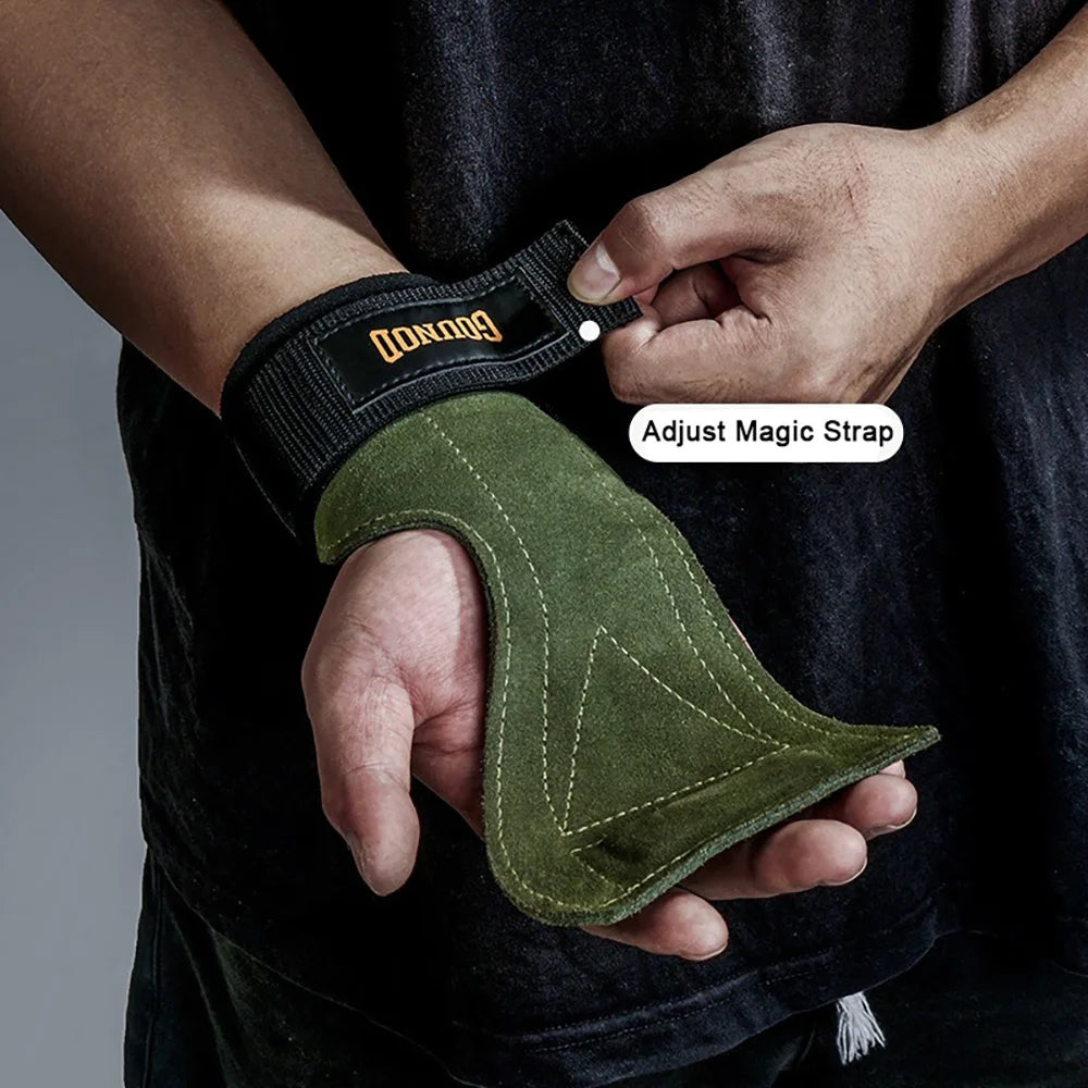 Leather Workout Grip Gloves