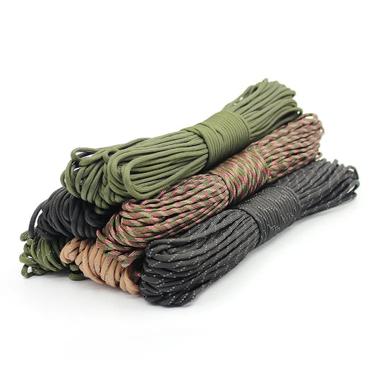 7 Cores 550 Paracord Cord 5 15 30 M Dia.4mm For Outdoor Camping Survival Lanyard