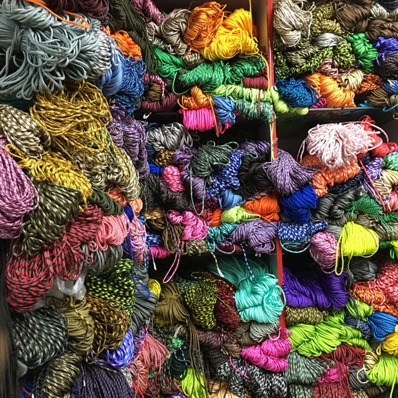 7 Cores 550 Paracord Cord 5 15 30 M Dia.4mm For Outdoor Camping Survival Lanyard