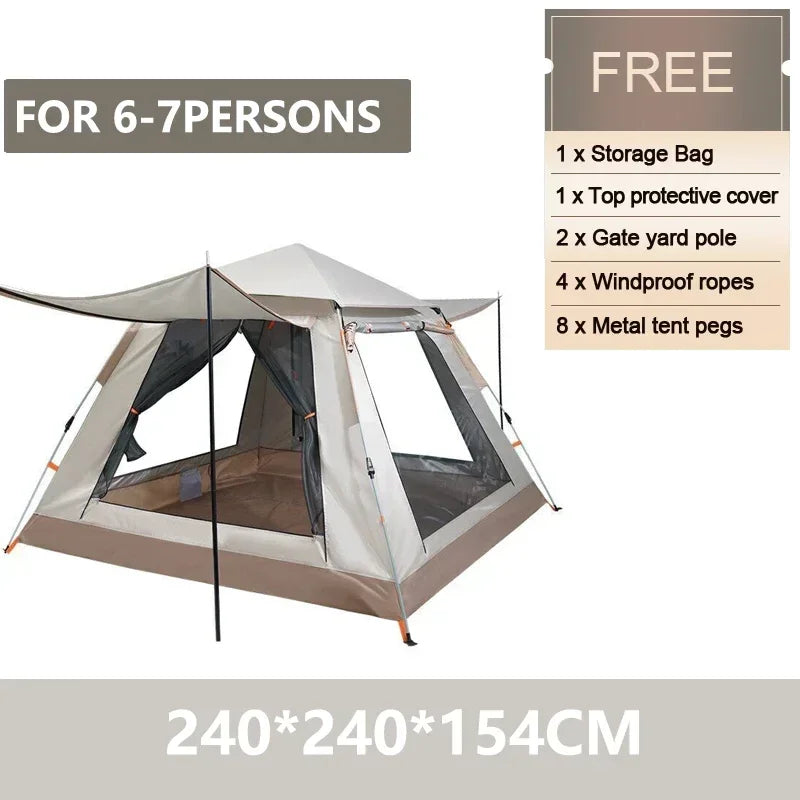 Goture 6-7Person Waterproof Automatic Tent 240*240*150cm