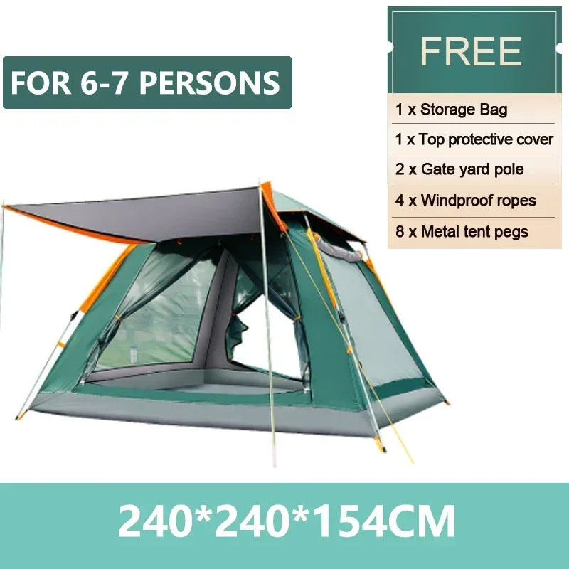 Goture 6-7Person Waterproof Automatic Tent 240*240*150cm