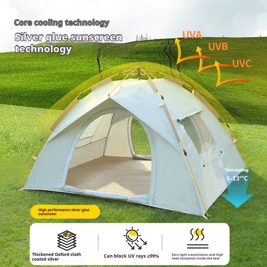 Portable Outdoor Folding Tent Fully Automatic Quick Opening Tent 3-4 Person with rainproof top