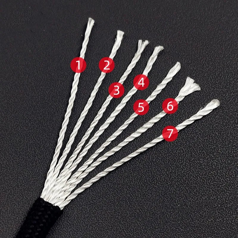 7 Cores 550 Paracord Cord 5 15 30 M Dia.4mm For Outdoor Camping Survival Lanyard
