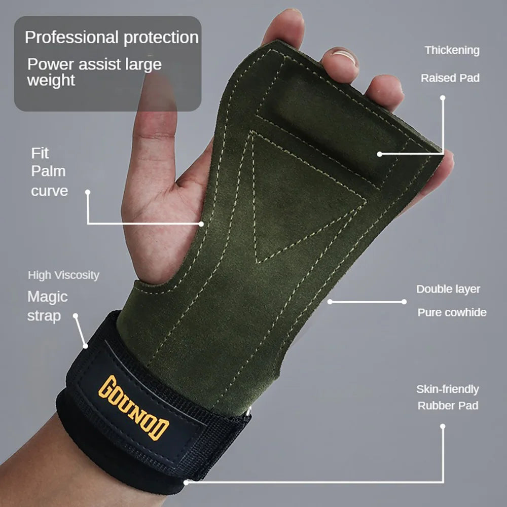 Leather Workout Grip Gloves